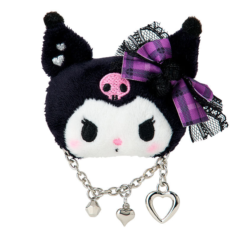 Sanrio | Sanrio Characters Sweet Rock 'n' Check Face-Shaped Hair Clip - Kuromi