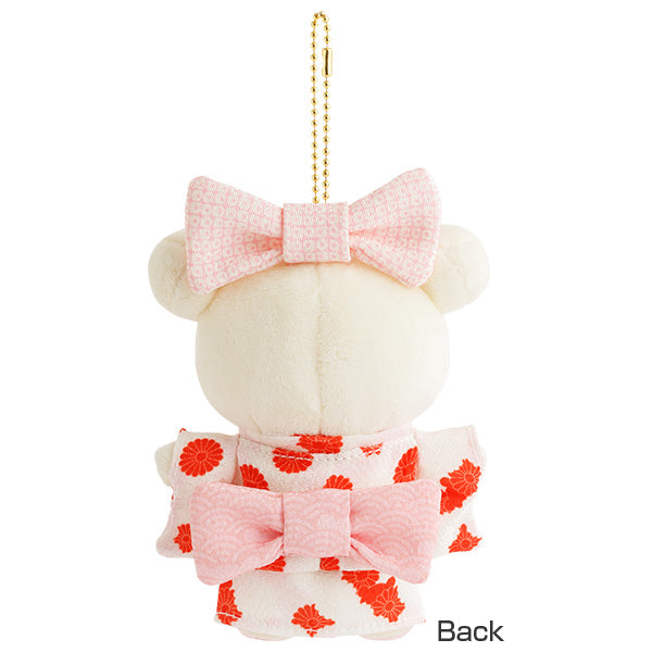 San-X | Rilakkuma Regional Kimono Hanging Plush Toy - Korilakkuma