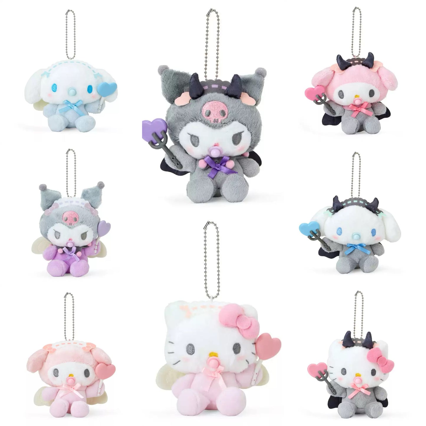 Sanrio | Baby Angel & Devil Mascot Holder - Hello Kitty Devil