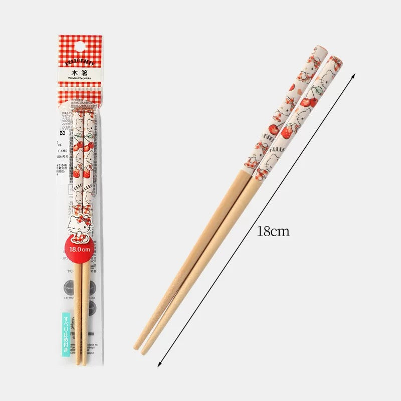 Sanrio | Hello Kitty Wooden Chopsticks 18cm
