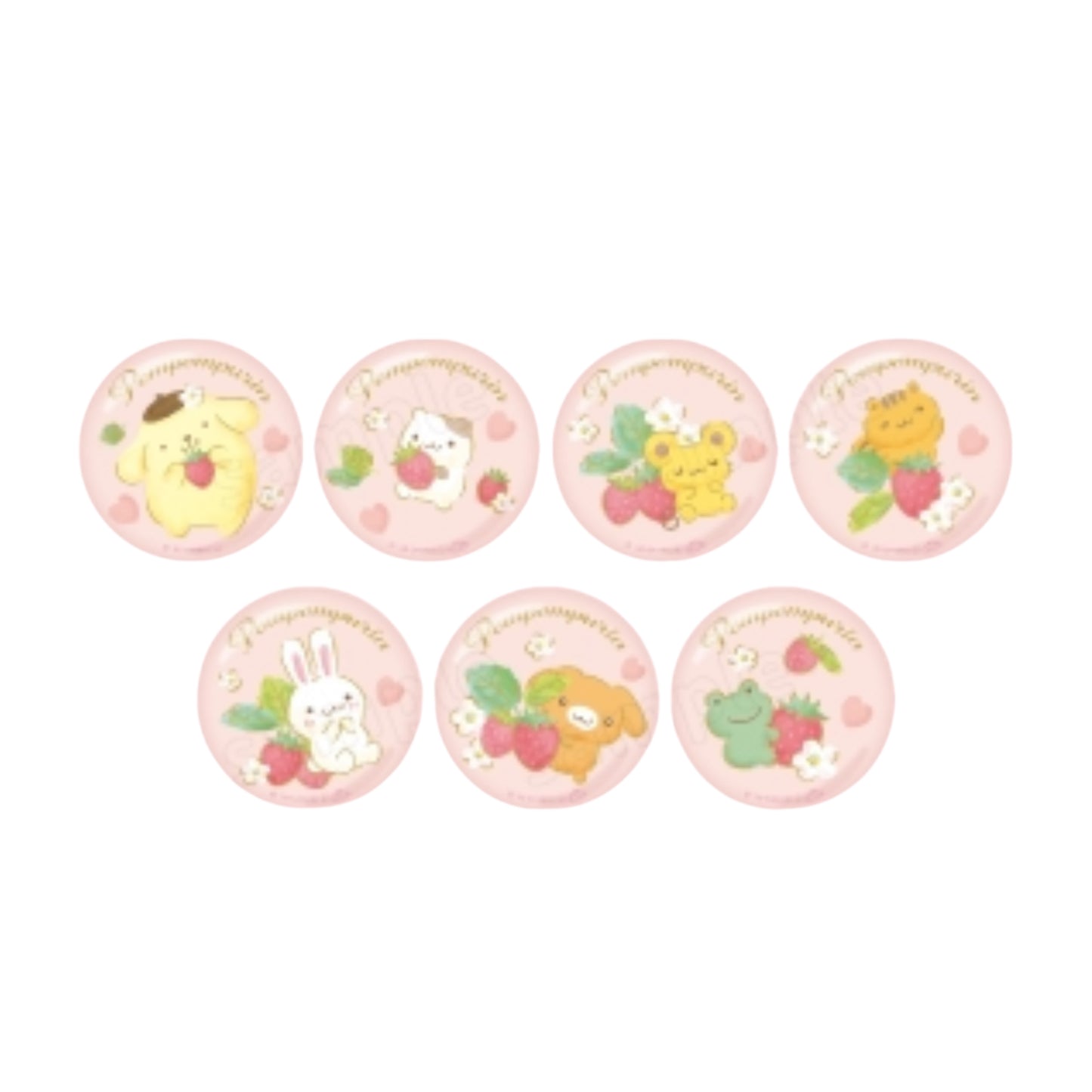 Sanrio | Sanrio Characters Pompompurin Strawberry Friends Secret Badge Blind Box (7 Types)