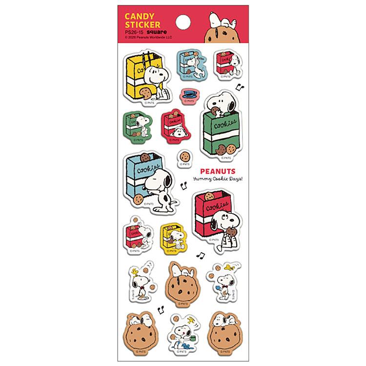 PEANUTS | Snoopy Yummy Cookie Day! Candy Sticker - Red