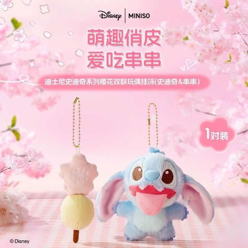Miniso x Disney | Stitch Sakura Magnet Mascot Twin Pack with Ball Chain