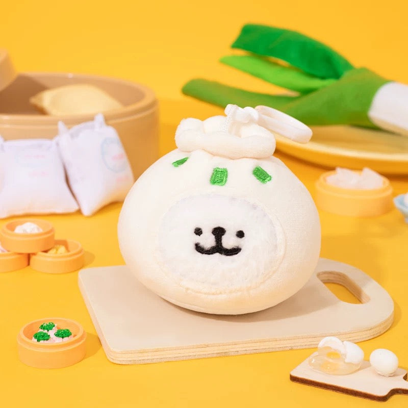 Maltese CHN | Maltese Line Puppy Dim Sum Plush Pendant - Little Golden Dumpling