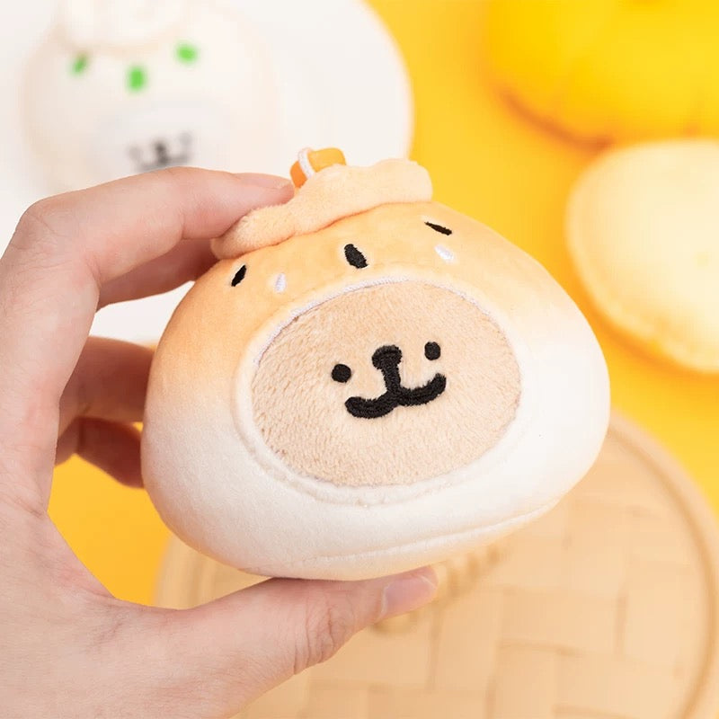Maltese CHN | Maltese Line Puppy Dim Sum Plush Pendant - Little Golden Dumpling