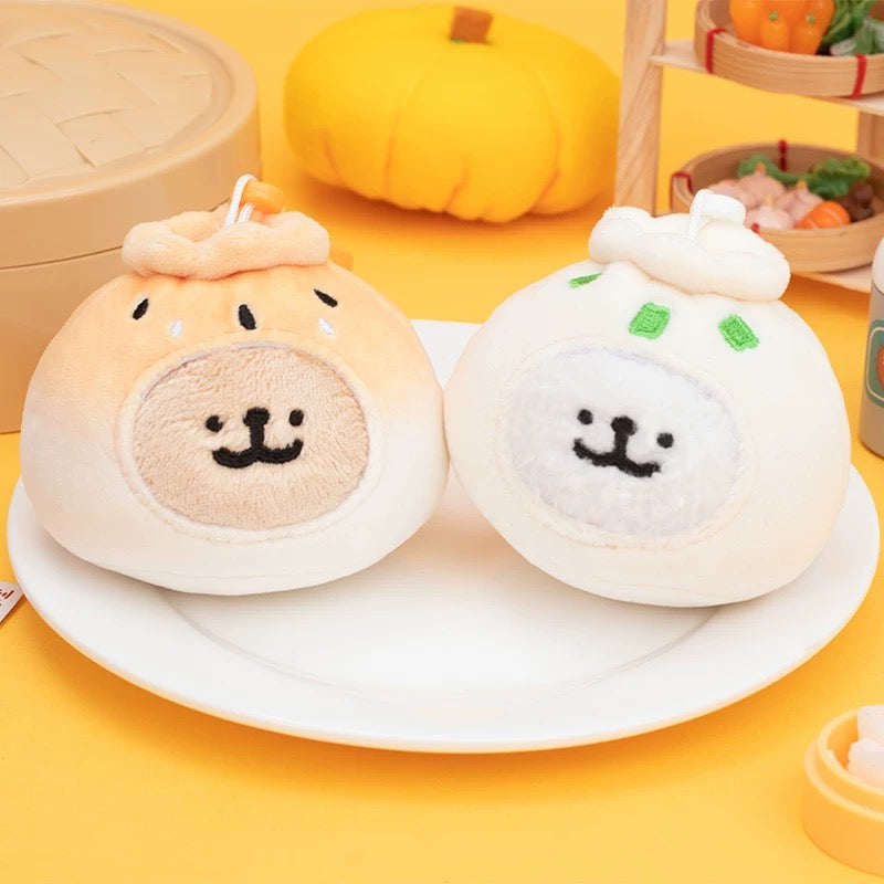 Maltese CHN | Maltese Line Puppy Dim Sum Plush Pendant - Little Golden Dumpling