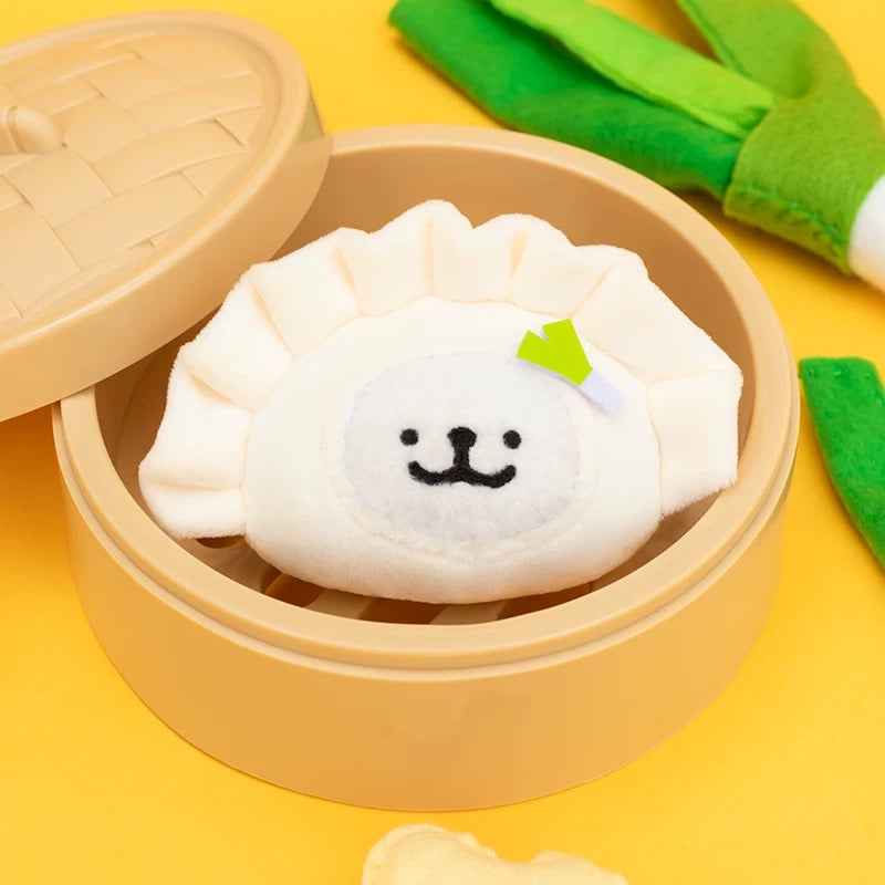 Maltese CHN | Maltese Line Puppy Dim Sum Plush Pendant - Little Golden Dumpling