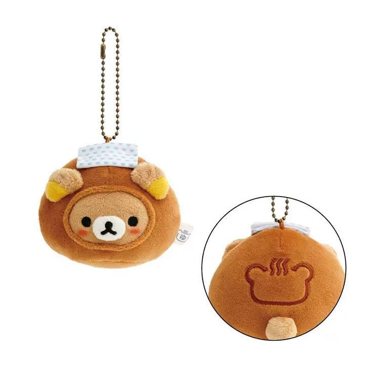 San-X | 'Rilakkuma Sābo (Tea House) Limited Edition | Rilakkuma Dango (Mochi) & Manju (Bun) Mascot Holder