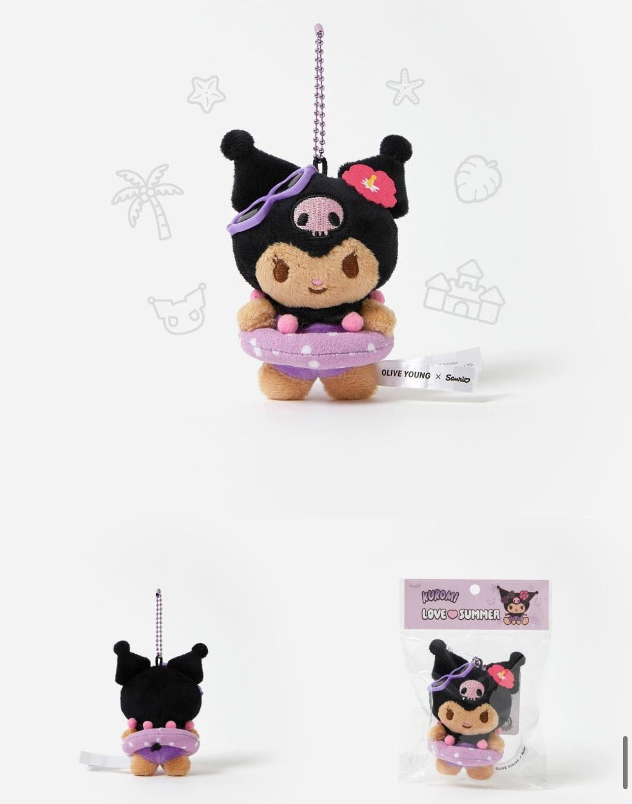 OLIVE YOUNG x Sanrio | Sanrio Characters Love Summer Tanned Mascot - Kuromi