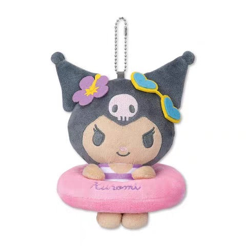 Sanrio Avail | Summer Beach Series Swimming Ring Mascot Charm - Tanned Kuromi