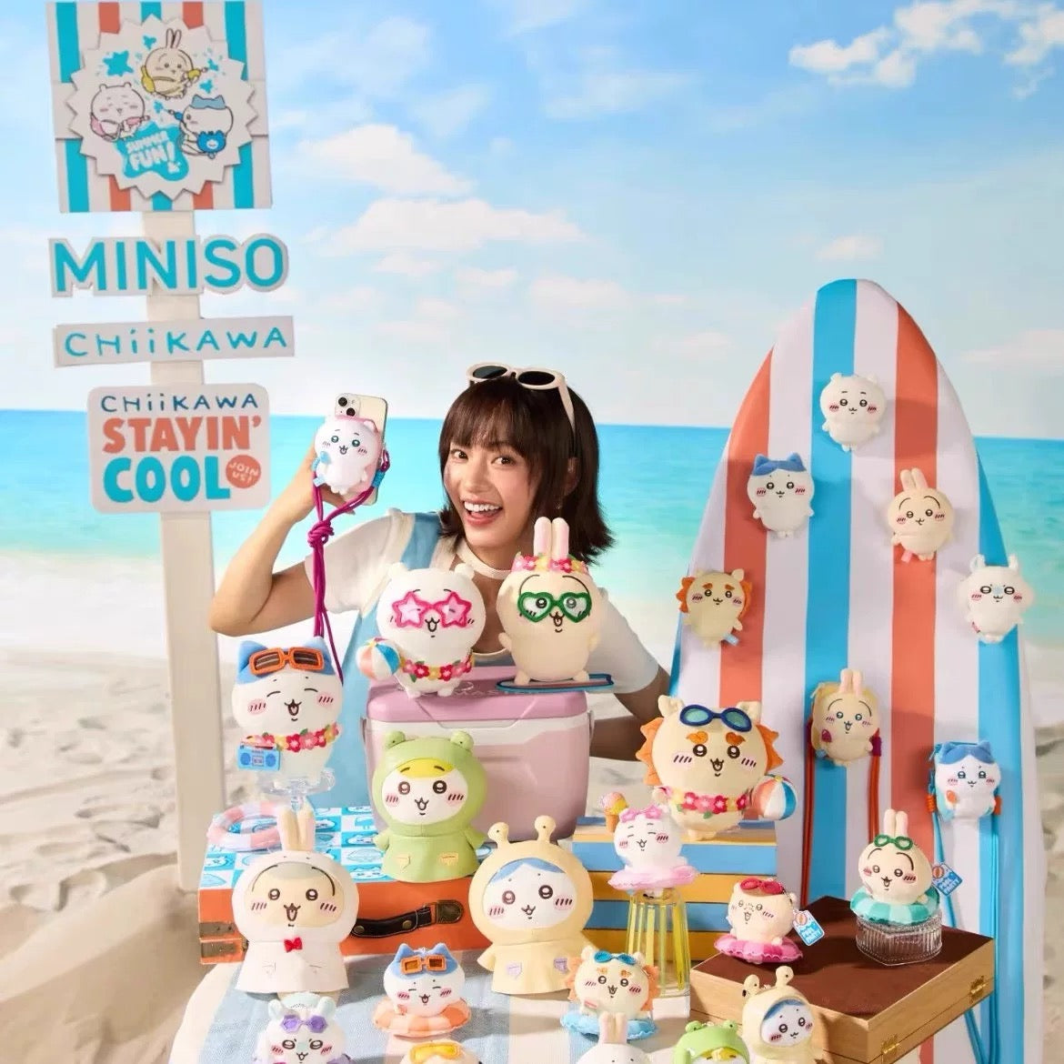 Miniso x Chiikawa | Chiikawa Summer Day Series Raincoat Plush - Usagi