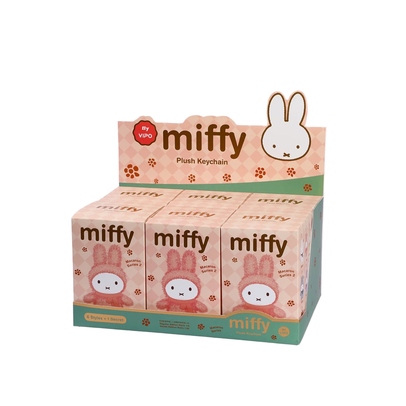 Miffy | VIPO x Miffy Macaron Series Plush Keychain Ver 2 Blind Box (6 +1 Types)