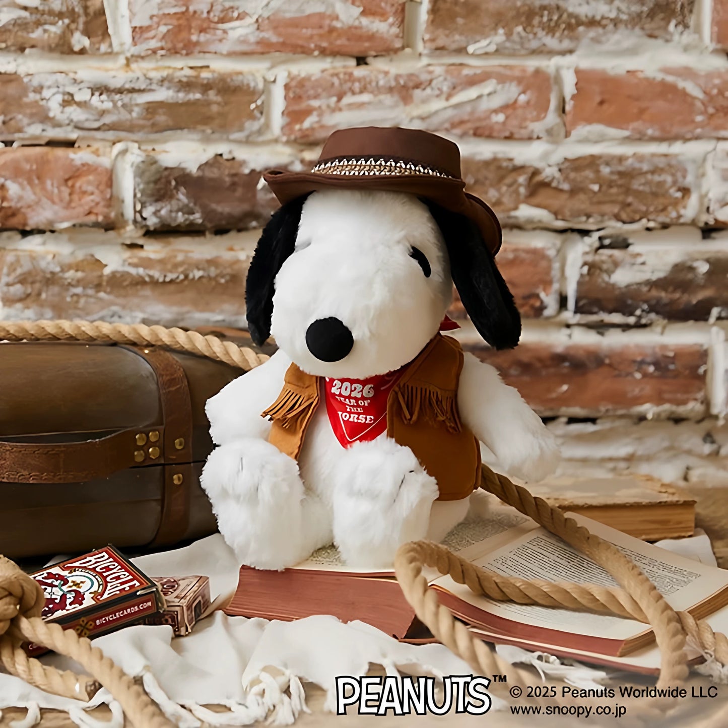 PEANUTS | Year of Horse 2026 - Snoopy Cow Boy Plush Toy