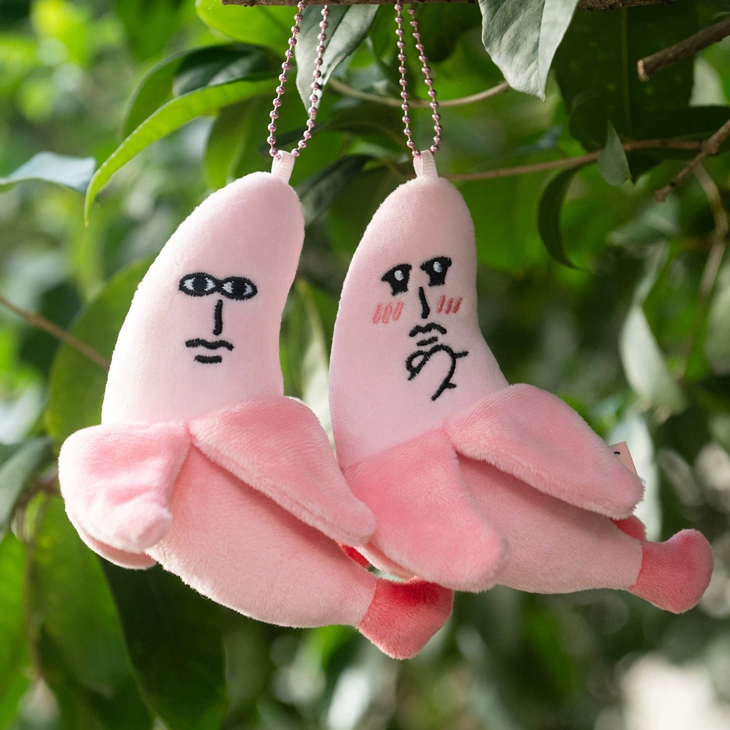 MY FRIEND RABBIT | Pink Rabbit Glow Banana Mascot Keychain