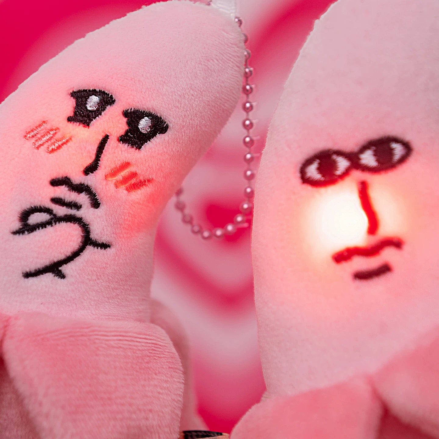 MY FRIEND RABBIT | Pink Rabbit Glow Banana Mascot Keychain