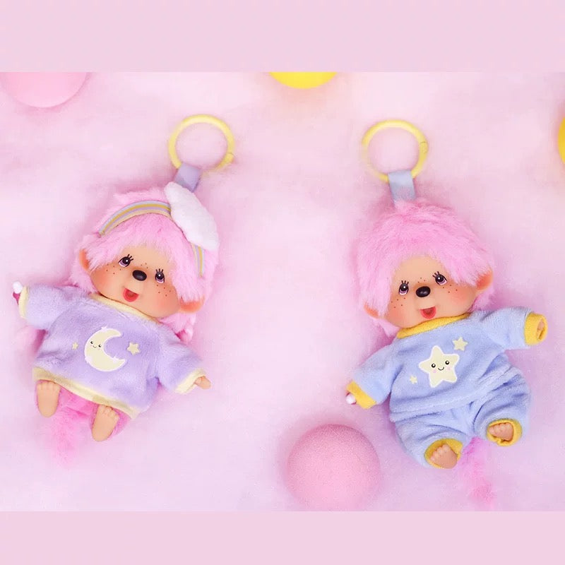 Monchhichi Global | Monchhichi Cotton Candy Mascot Keychain - Boy