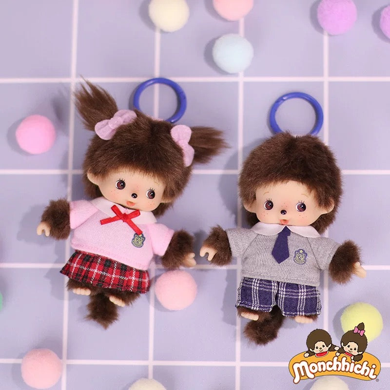 Monchhichi Global | Bebichhichi Checker Skirt Mascot Keychain SS - Girl