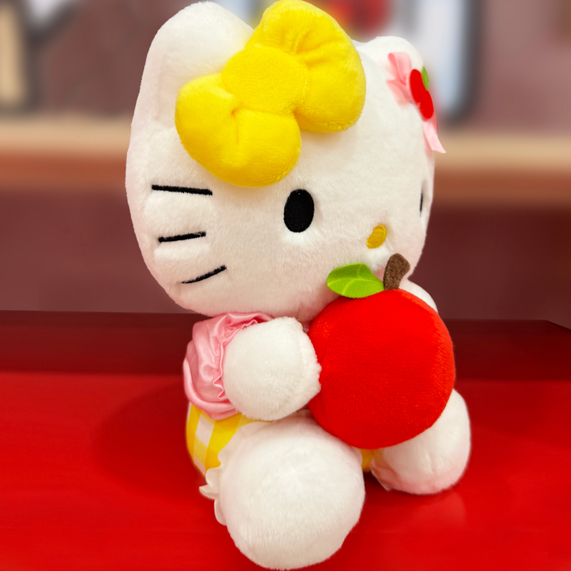 Sanrio Korea | Sanrio Apple Cafe Limited Plush Toy - Yello Ribbon