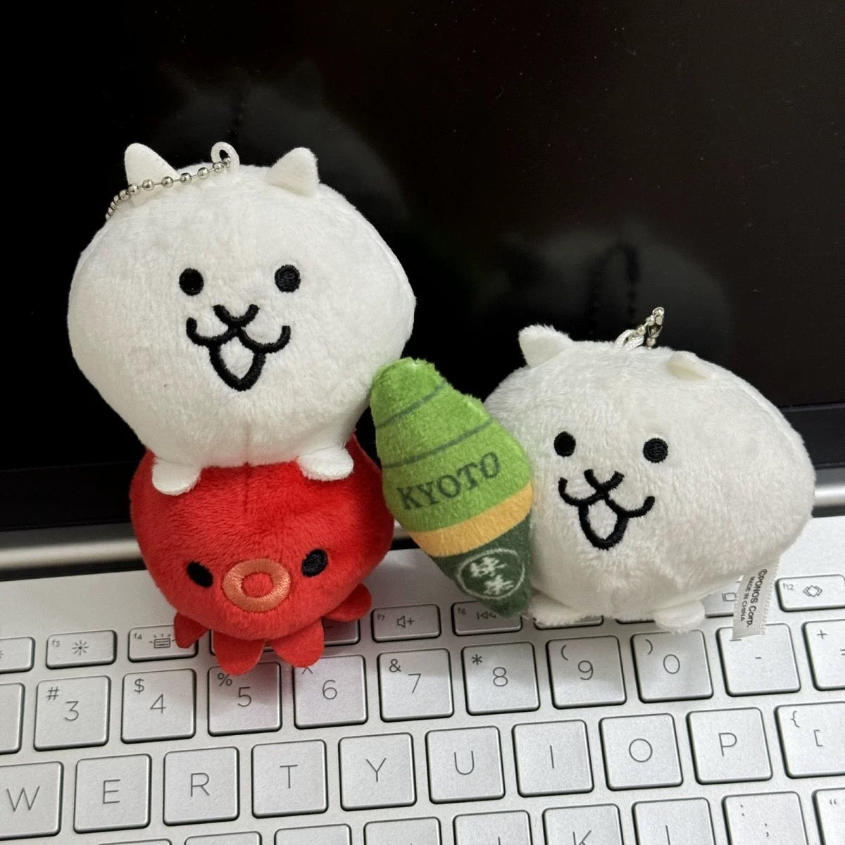 The Battle Cats Plush Keychain - Matcha