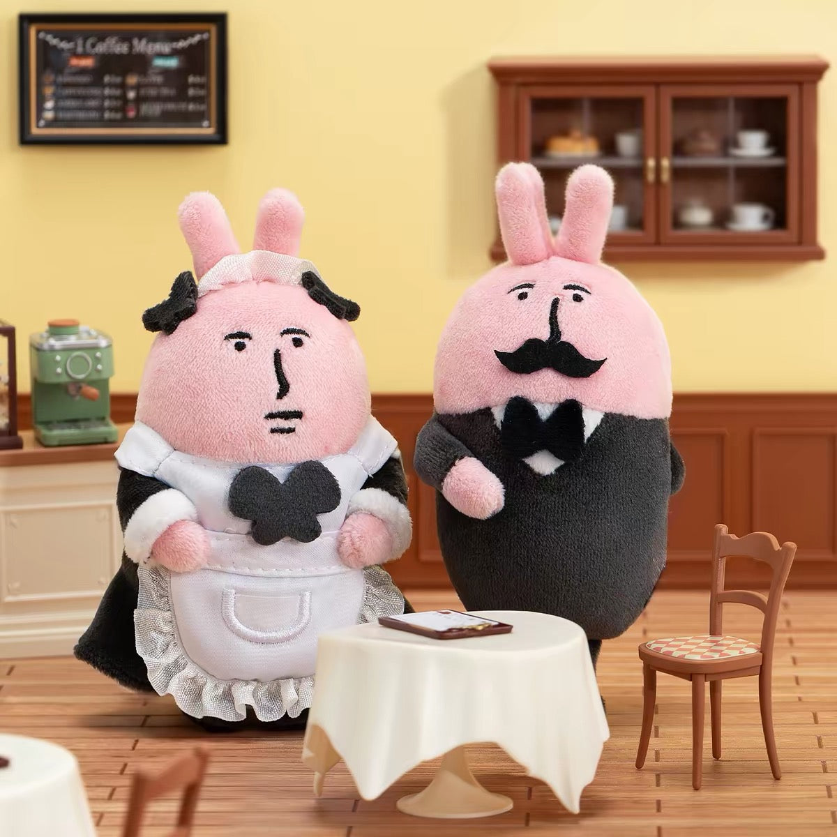 MY FRIEND RABBIT | Pink Rabbit Shocking Delicious Series Butler Mascot Keychain