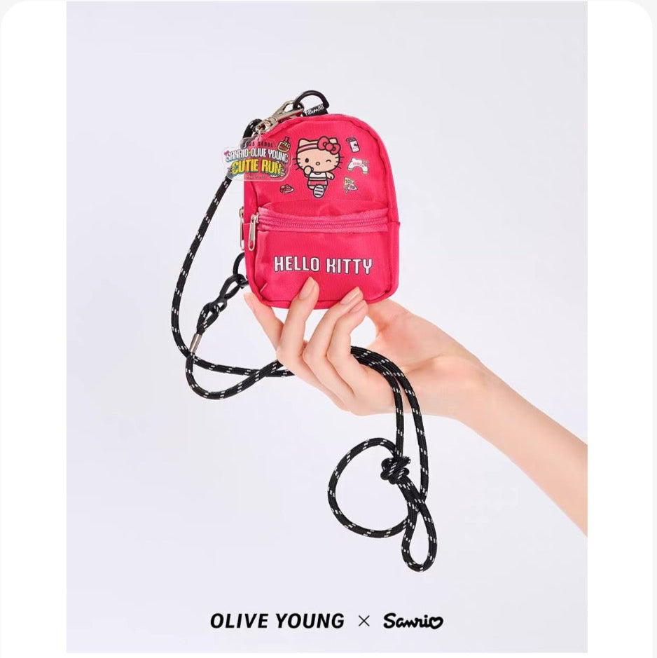 OLIVE YOUNG x Sanrio | Sanrio Characters Cutie Run Tanned Cross Body Bag - Hello Kitty