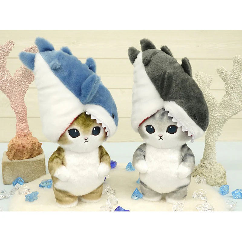 Mofusand | Mofusand Potetama Plush Toy - Biting Shark Cat (Beige)