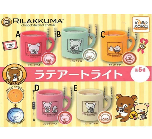 Gacha Gacha Capsule Toy | Rilakkuma Light up Coffee Cup Keychains (5 Types)