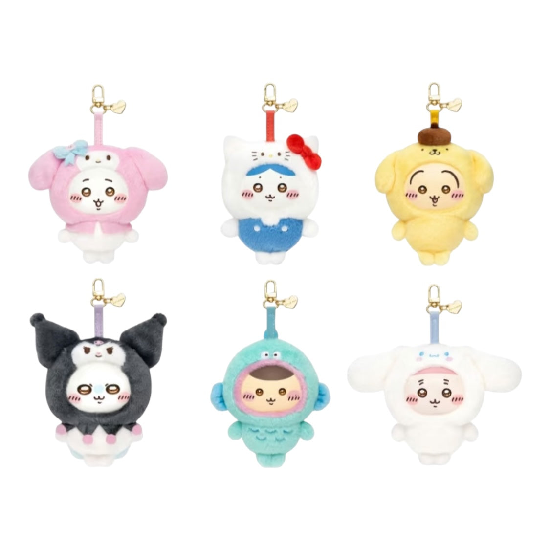 Chiikawa x Sanrio Characters Kiramekko Mascot Holder