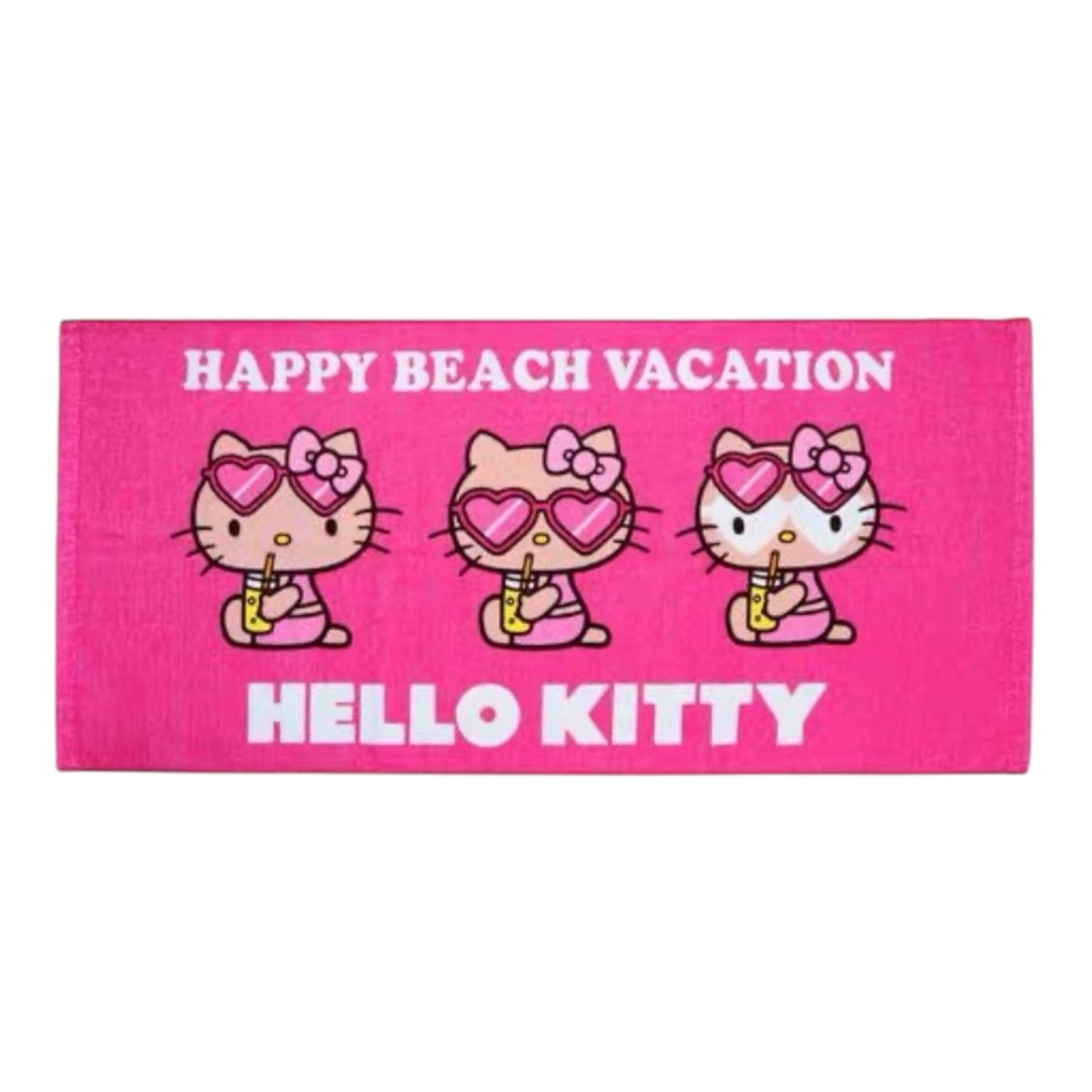 Sanrio | Happy Beach Vacation Face Towel - Hello Kitty Pink