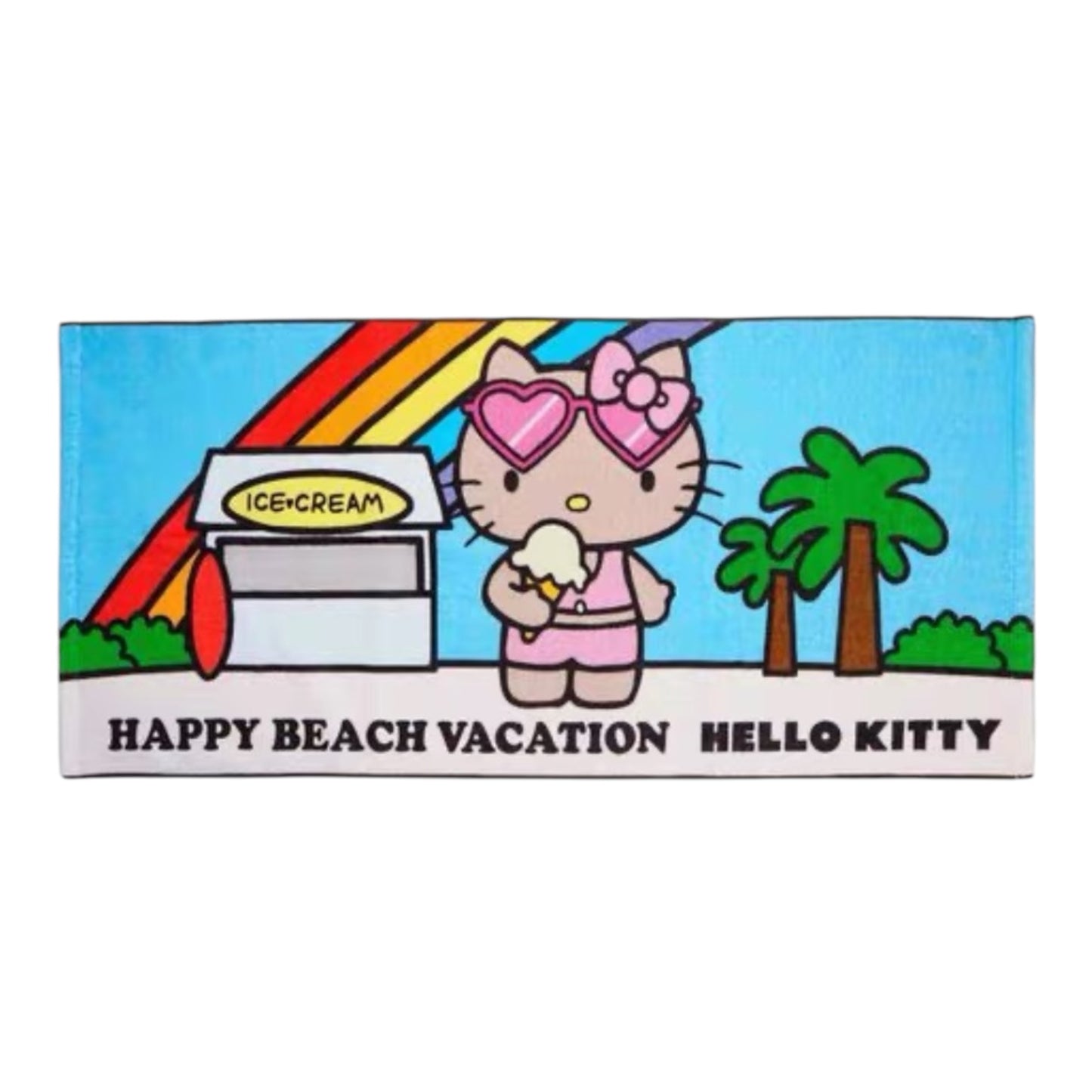 Sanrio | Happy Beach Vacation Face Towel - Hello Kitty Blue