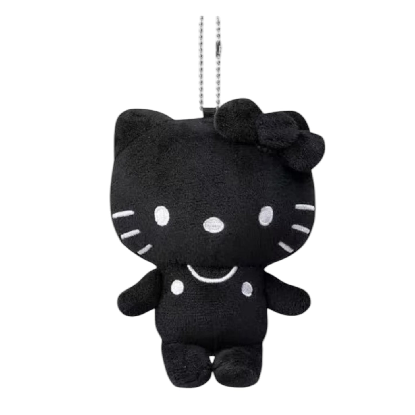 Sanrio Avail | Hello Kitty Classic Mascot Charm - Black with White Stitch (New Version without 50th Strip)