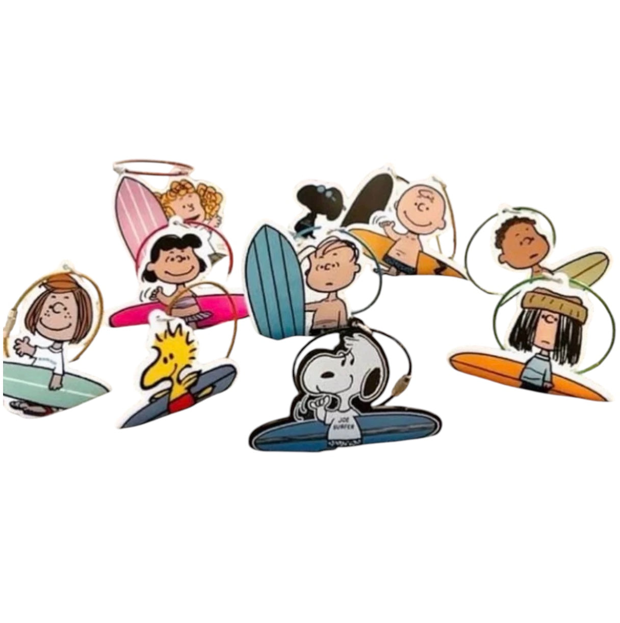 PEANUTS | SNOOPY'S SURF SHOP | Surf SSS Keychain - Snoopy Lying On Paddle
