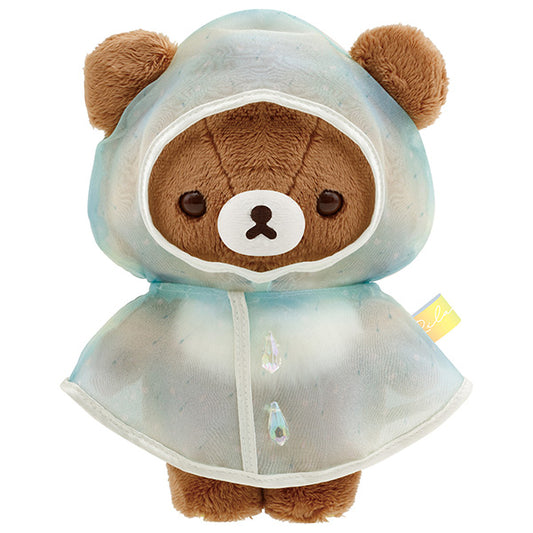 San-X |  Rilakkuma Rainy Day to Sunny Theme - Stuffed Toy -  Raincoat Chairoikoguma MO98301