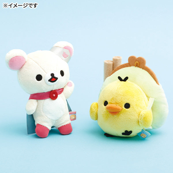 San-X | Rilakkuma Gaming Rilakkuma Theme Hanging Plush Toy - Strawberry Hero Korilakkuma MV20101
