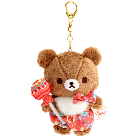 San-X | Rilakkuma x Chuppa Chups Hanging Plush Toy - Chairoikoguma