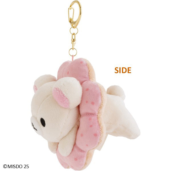 San-X | Rilakkuma x Mister Donut Hanging Stuffed Toy - Korilakkuma (Pon de Strawberry) MV26801