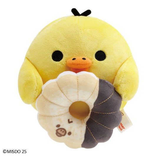 San-X | Rilakkuma x Mr. Donut Donut Makumaku Plush Toy - Kiiroitorii Angel French MV27301