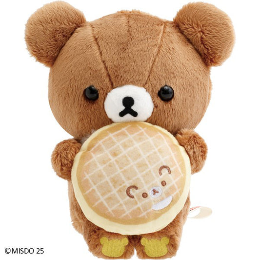 San-X | Rilakkuma x Mr. Donut Donut Makumaku Plush Toy - Chairoikoguma Angel Cream MV27401