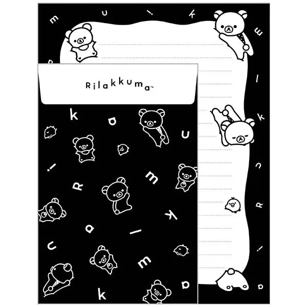 San-X | Rilakkuma BASIC RILAKKUMA MONOCHROME Letter Set