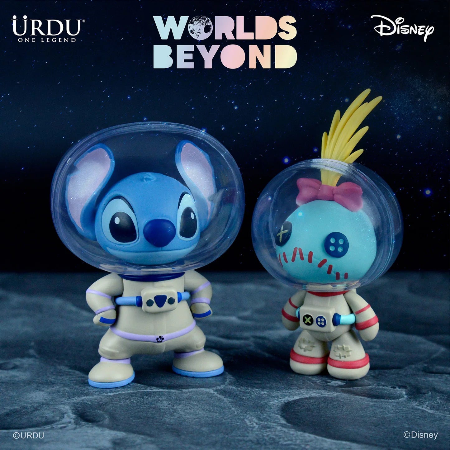 URDU Disney Worlds Beyond Blind Box Series 2 - Stitch & Scrump (1 Box 6 Ball, Total 8 Designs)