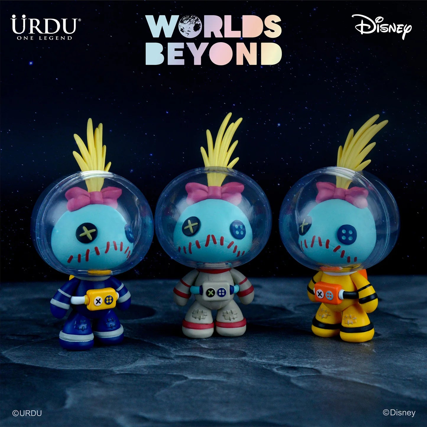 URDU Disney Worlds Beyond Blind Box Series 2 - Stitch & Scrump (1 Box 6 Ball, Total 8 Designs)