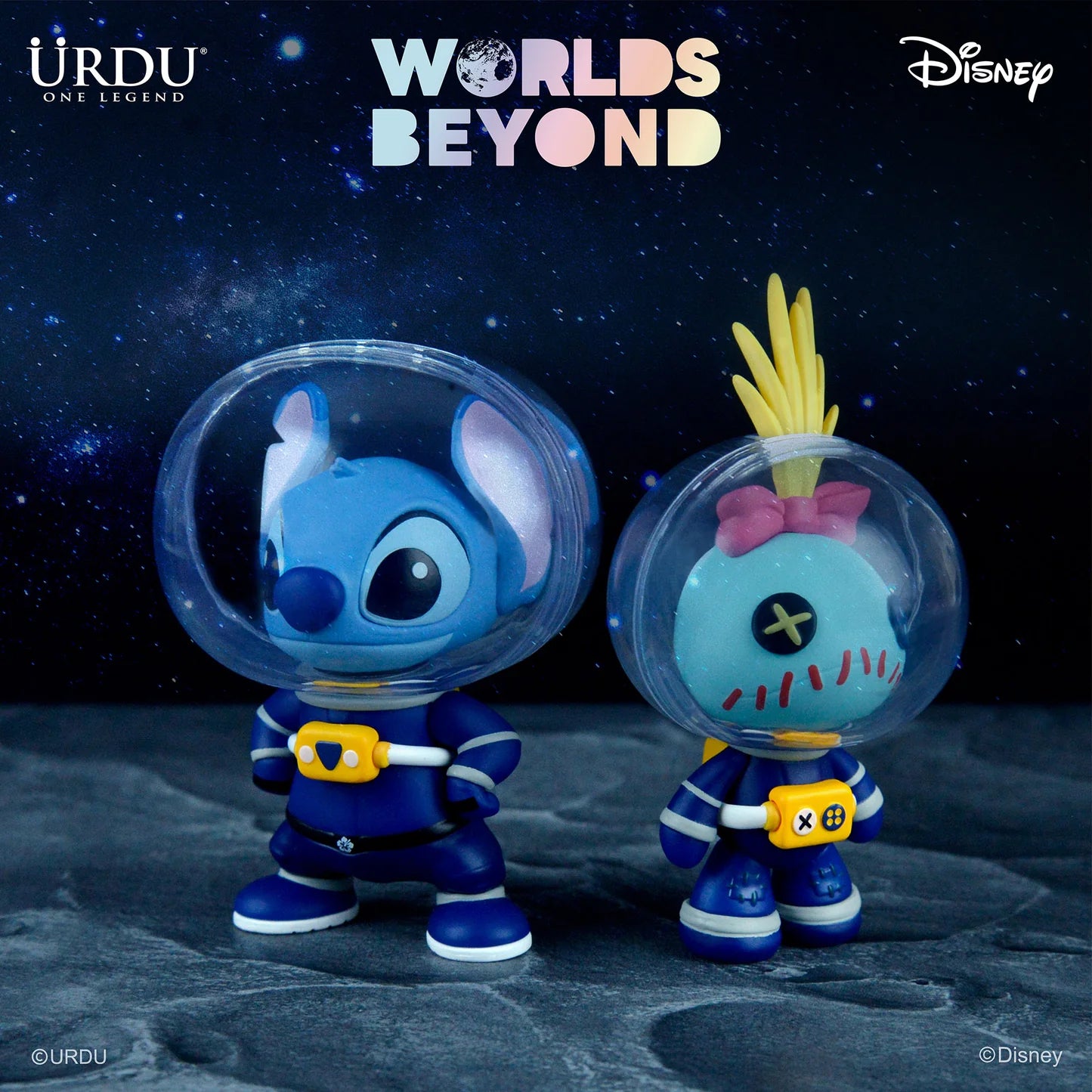 URDU Disney Worlds Beyond Blind Box Series 2 - Stitch & Scrump (1 Box 6 Ball, Total 8 Designs)