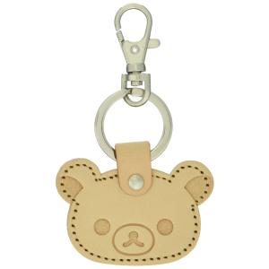 San-X | Rilakkuma Leather Keychain - Face Korilakkuma RK-013