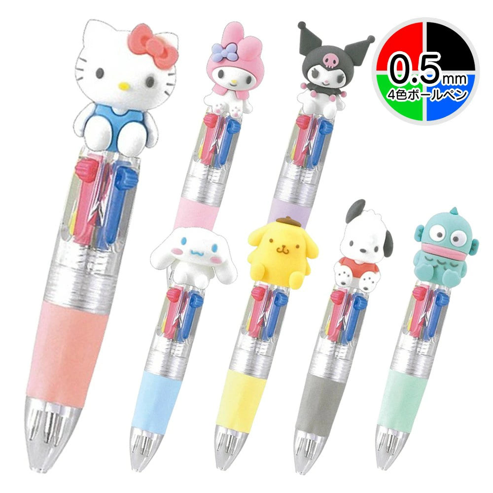 Sanrio | Sanrio Mascot Mini 4 Colors Ballpoint Pen 0.5mm ( Red, Blue, Black, Green)