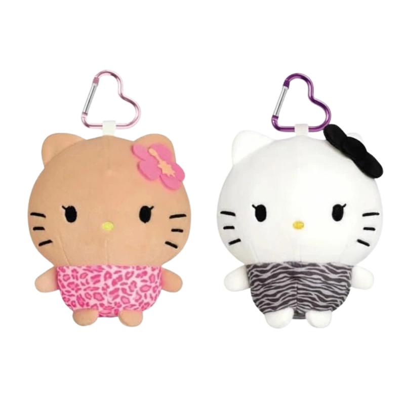 Sanrio | Hello Kitty High School Girl Gal Tann Mochi Nui Pouch - Leopard Hibiscus