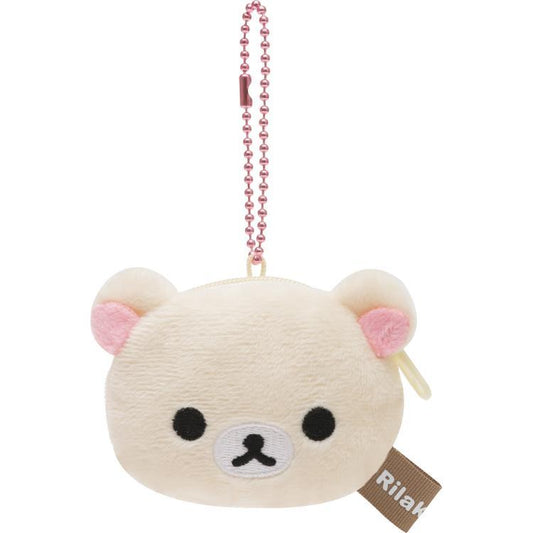 San-X | Rilakkuma Mini Mini Face-Shaped Coin Case Hanging Mascot -  Korilakkuma CK69202
