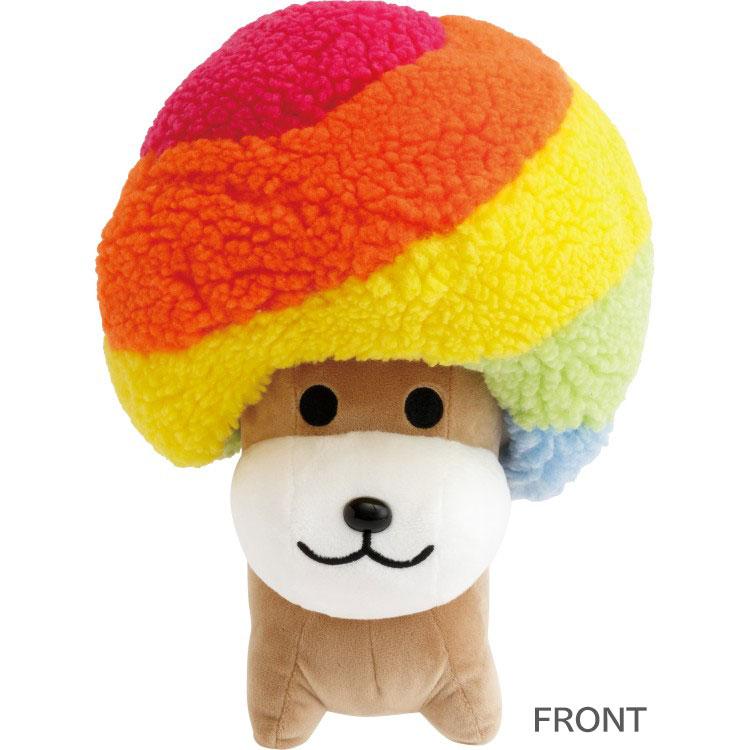 San-X | Characters Friends New Stuffed Toy - Afro Dog (Hair Removable) Sitting Plush Toy MV30001