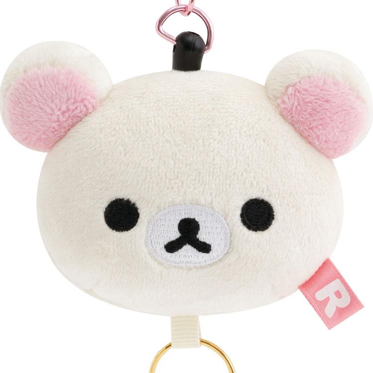San-X | Rilakkuma Face Plush Reel Keychain - Korilakkuma AB34202