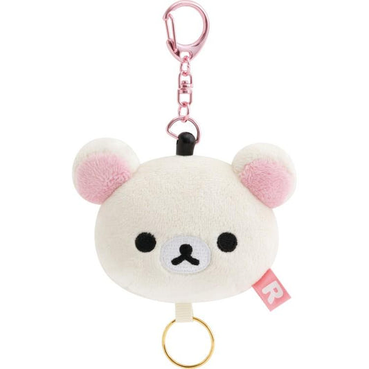 San-X | Rilakkuma Face Plush Reel Keychain - Korilakkuma AB34202