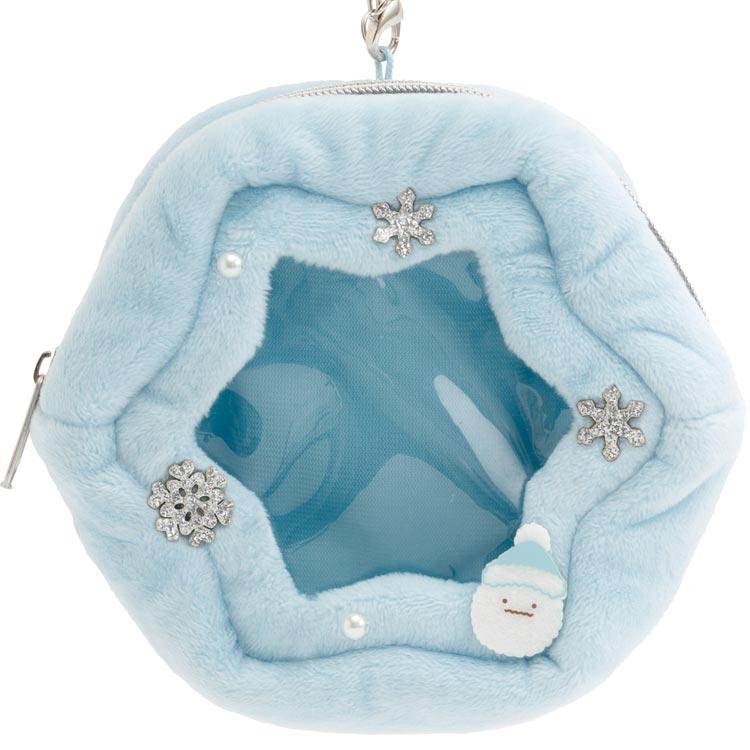 San-X | Sumikko Gurashi Blue Twinkle Christmas Collection - Outing Sumikkogurashi Christmas Snowflake Mini Pouch AB37301